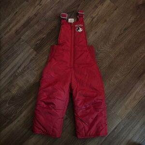 Kids ski overalls bibs Mickey Mouse